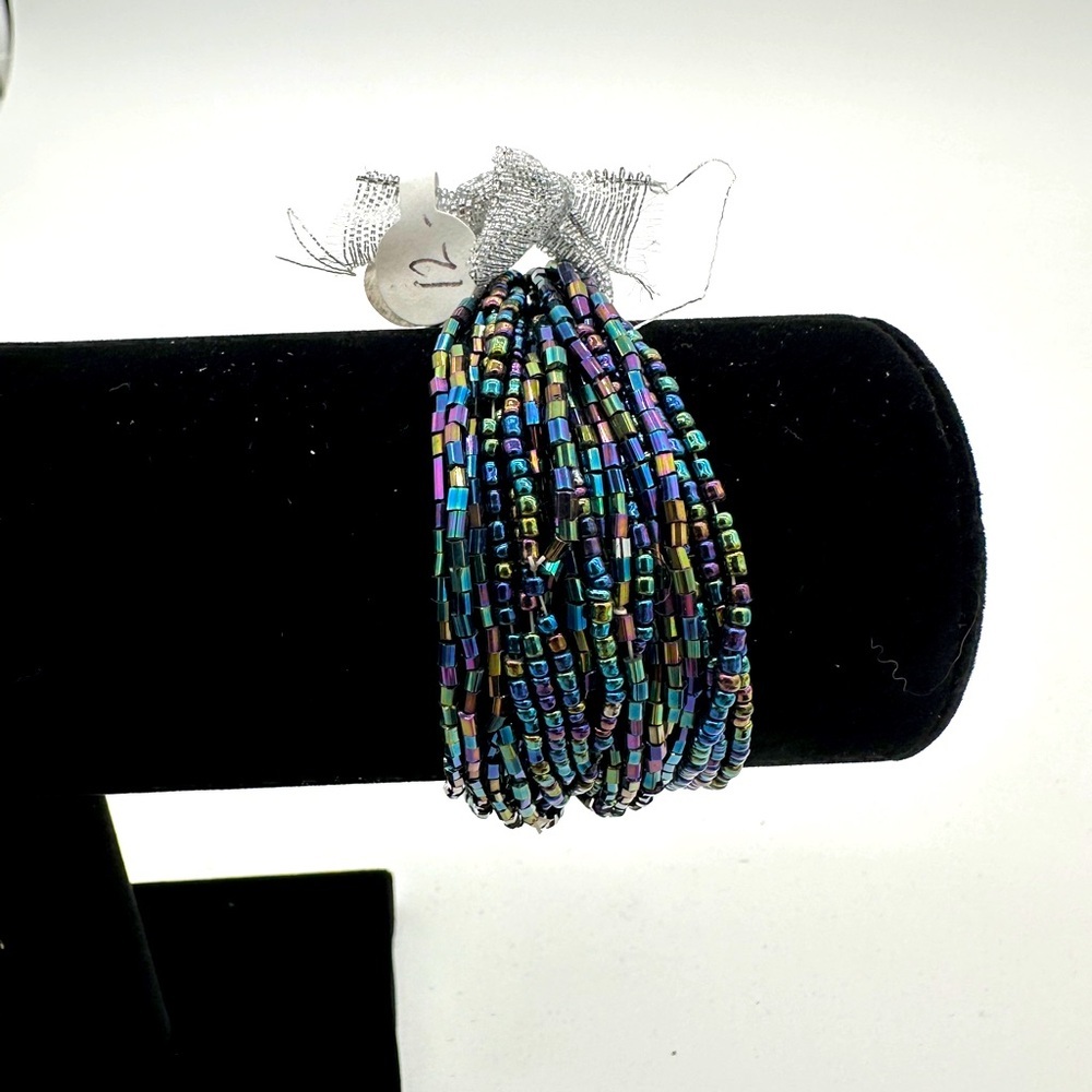 Stack multi color bracelets